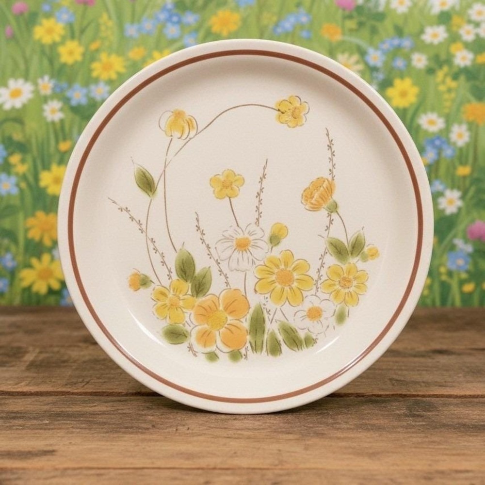 Ecko Eterna Camelot "Spring Meadow: Dinner Plate, Vintage Floral Stoneware